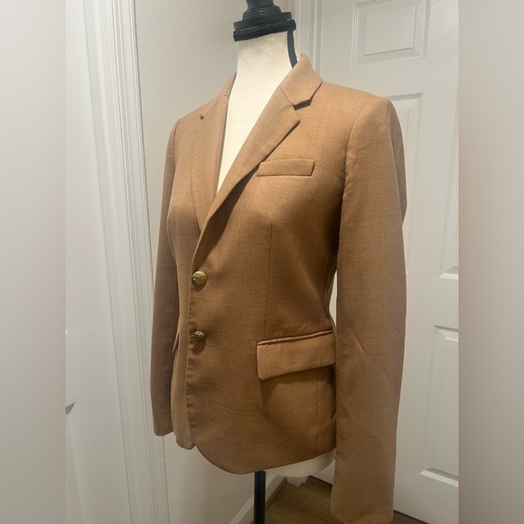 J.Crew Camel Blazer — Size 2 — Gold Buttons | Perfect Exterior ✨ - Picture 4 of 17